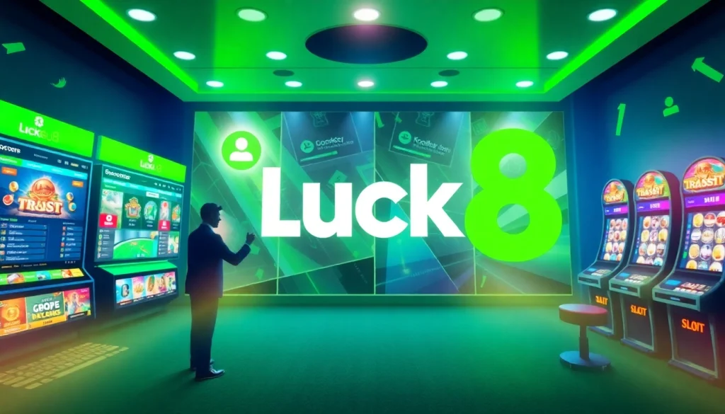 Engaging online gambling scene showcasing luck8win.live with vibrant games and user interactions.