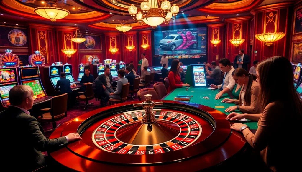 Experience thrilling gaming action at https://i9bet2h.site/ with a lavish casino atmosphere and lively gamblers.