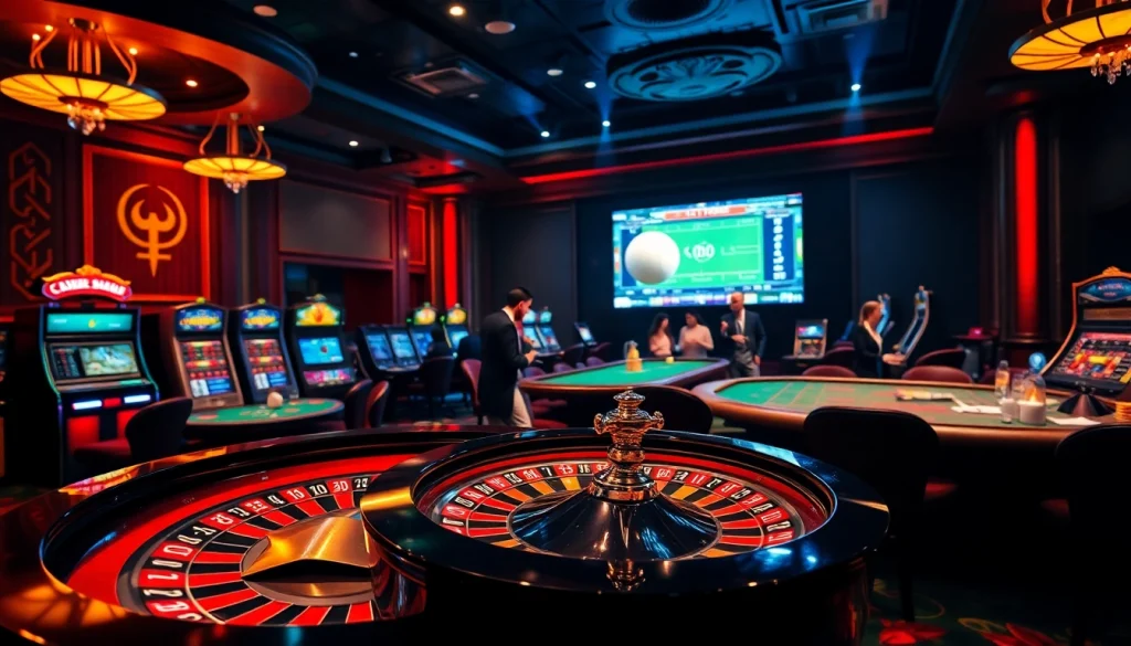 Experience cập nhật kết quả bóng đá in a vibrant casino atmosphere filled with exciting games and live sports updates.