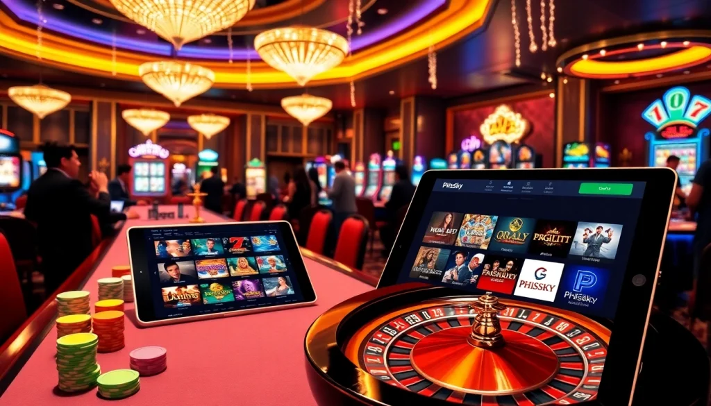 Experience thrilling gaming action with Phsky's vibrant online casino atmosphere.