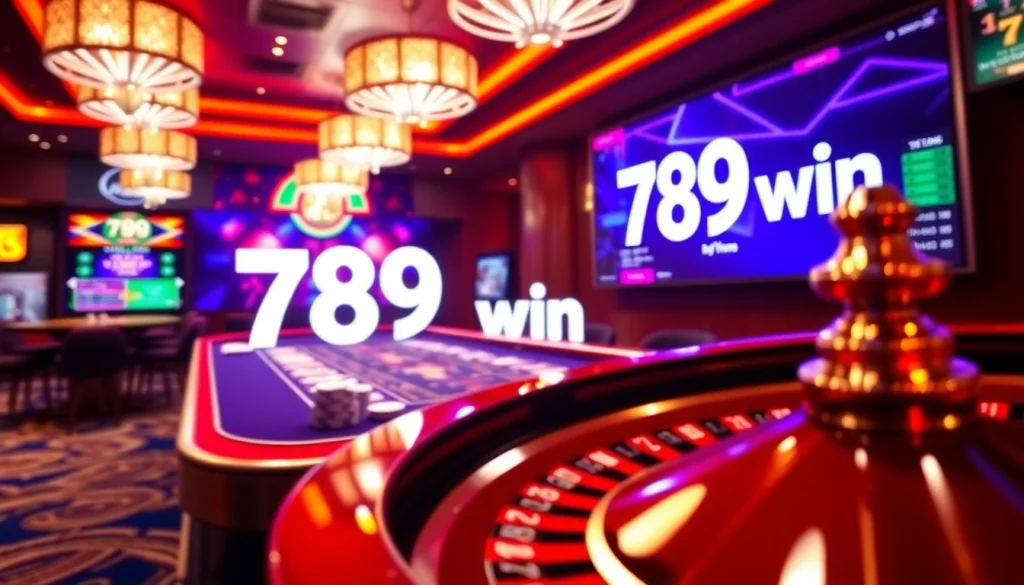 Players celebrating a win at casino tables while showcasing 789 win excitement and luxury.