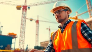 Engaging construction safety training session with worker highlighting best practices.