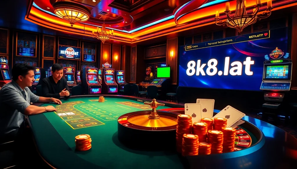 Experience the excitement of online gaming at https://8k8.lat/ with vibrant casino visuals.