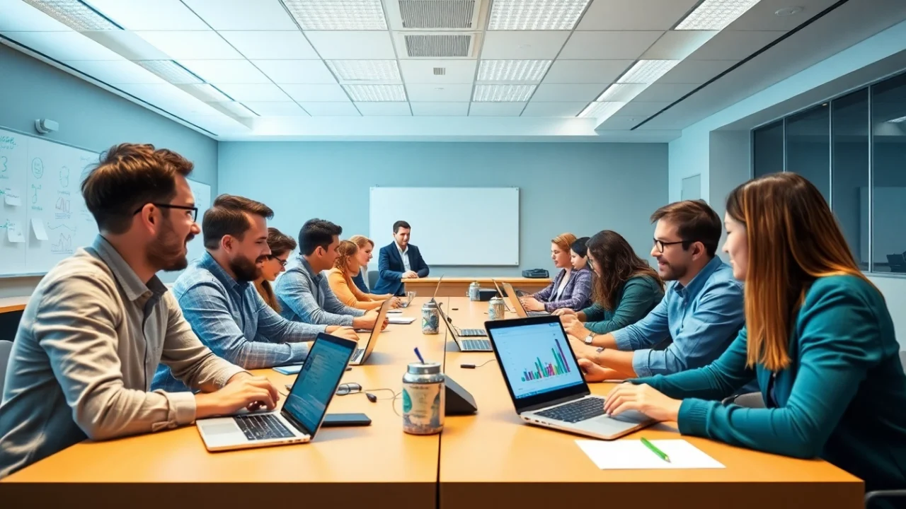 Suasana kelas inovatif di Akademi Produk Tandem yang berfokus pada pelatihan teknologi surya88.