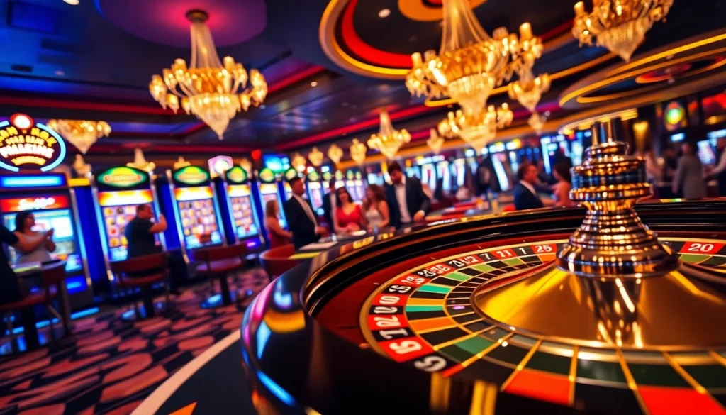 Experience the excitement of nohu90 as players engage at a luxurious roulette table.