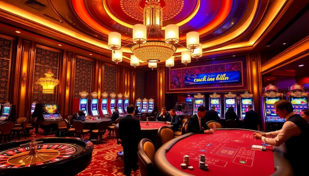 Experience the luxury of gambling at king88 with captivating casino tables and slot machines.
