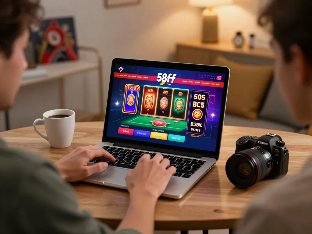 Engaging gaming experience on 58ff platform with a player enjoying online slots.