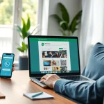 WhatsApp Web interface displayed on a laptop for seamless communication.