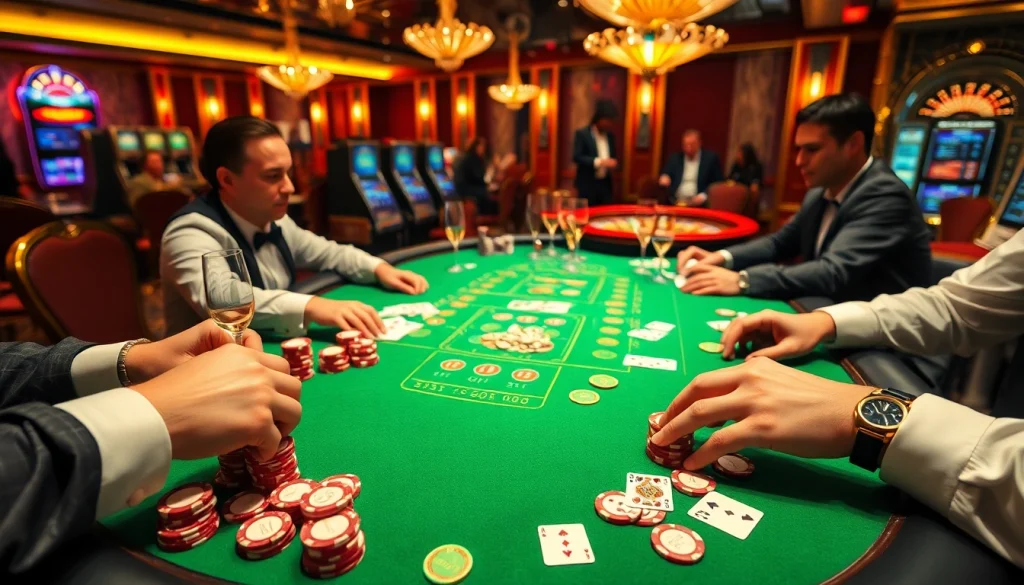 Experience the thrill of the hit club at a high-stakes gambling table with intense gameplay.