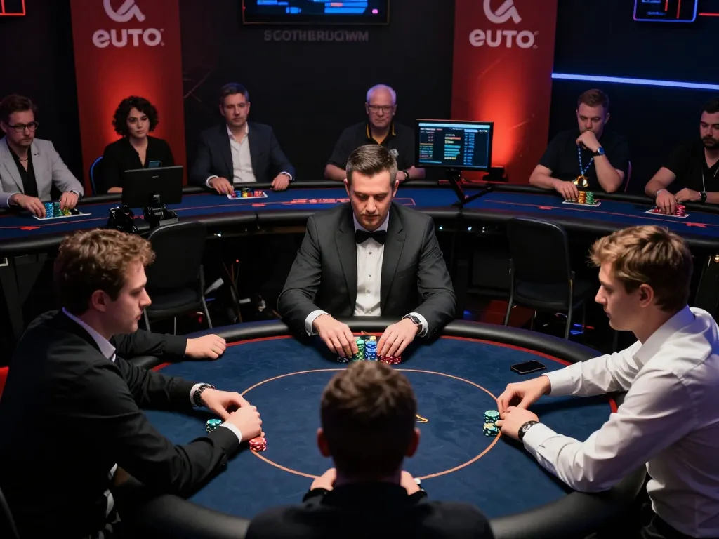 Intense poker tournament action showcasing RR 88 players strategizing for victory.